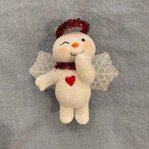 Hallmark Keepsake Ornament Shining Snow Angel 2018 Red Heart Winking Wings Halo